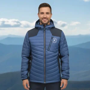 Chaqueta técnica Impermeable en azul con detalles en carbón eXtreme hombre